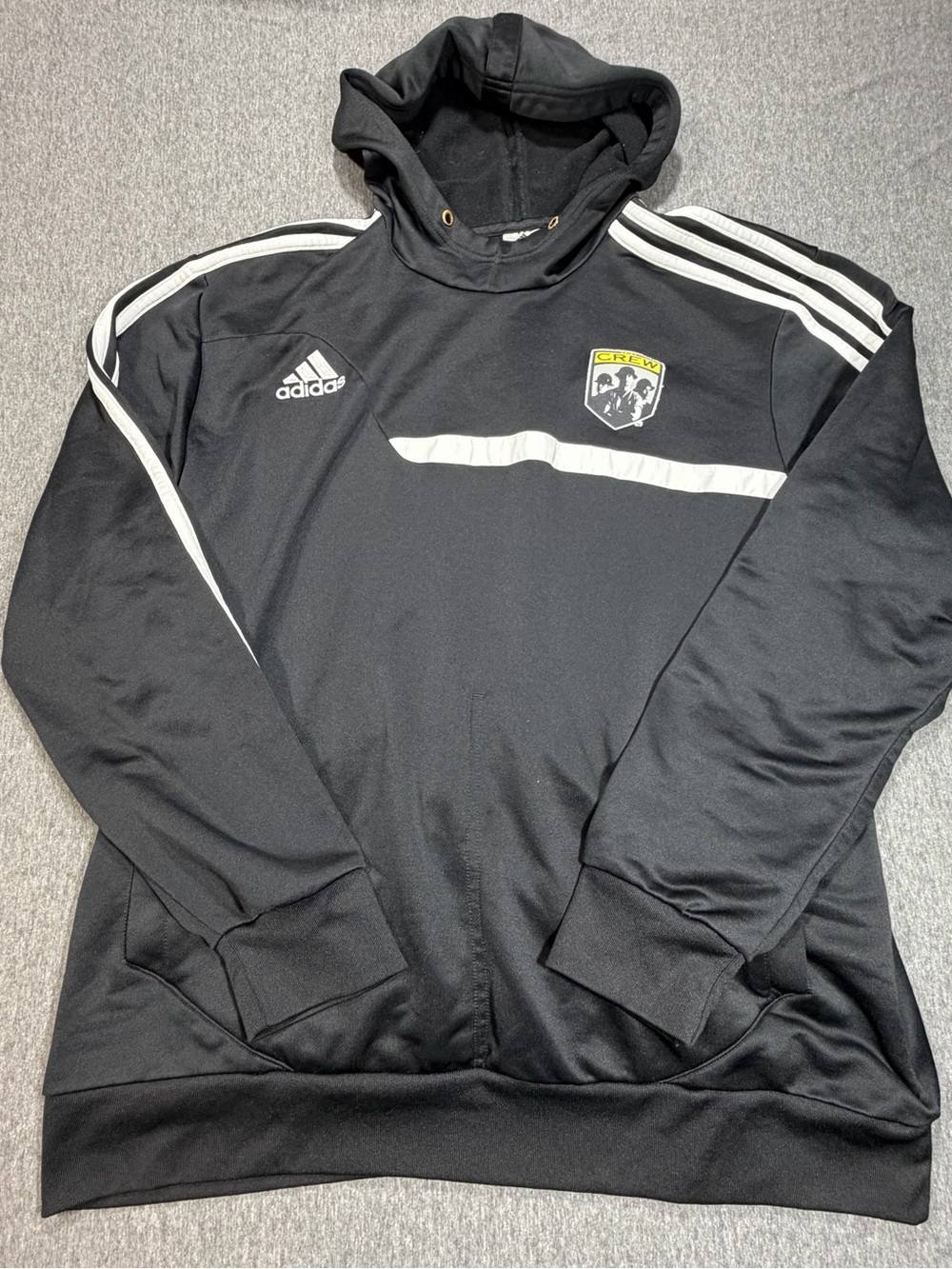 Columbus Crew Adidas Black Hoodie Sweatshirt Pullover Mens XL MLS Hooded